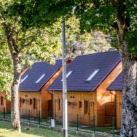 Wooden cottages in Jaroslawiec